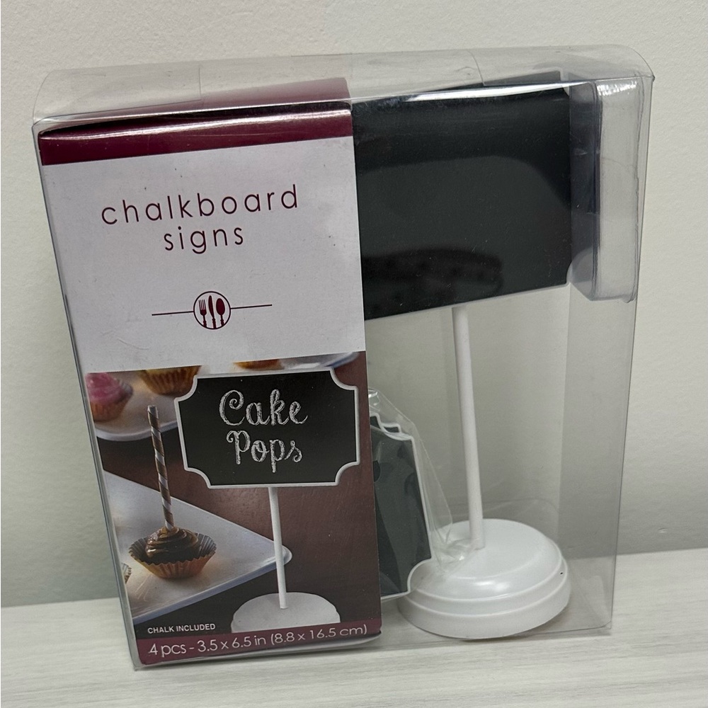 ✅ 3 for $25 or purchase separately-NWOT Amscan Chalkboard Signs for Cake Pops